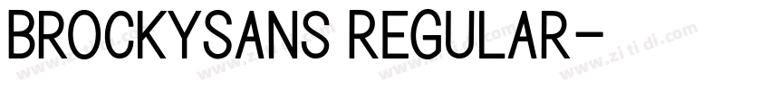 BrockySans Regular字体转换